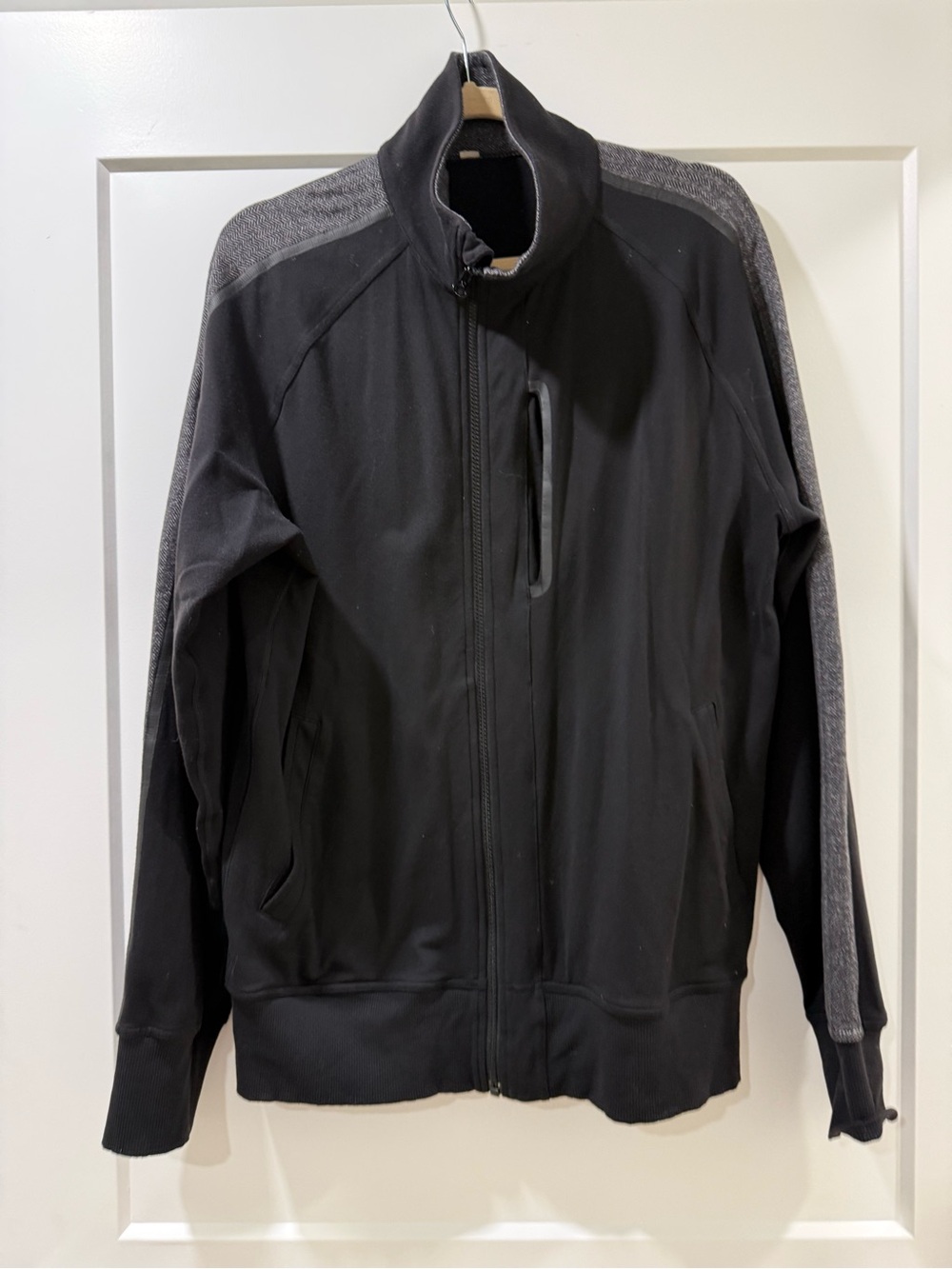lululemon athletica Black Jacket with Gray Shoulder Panels